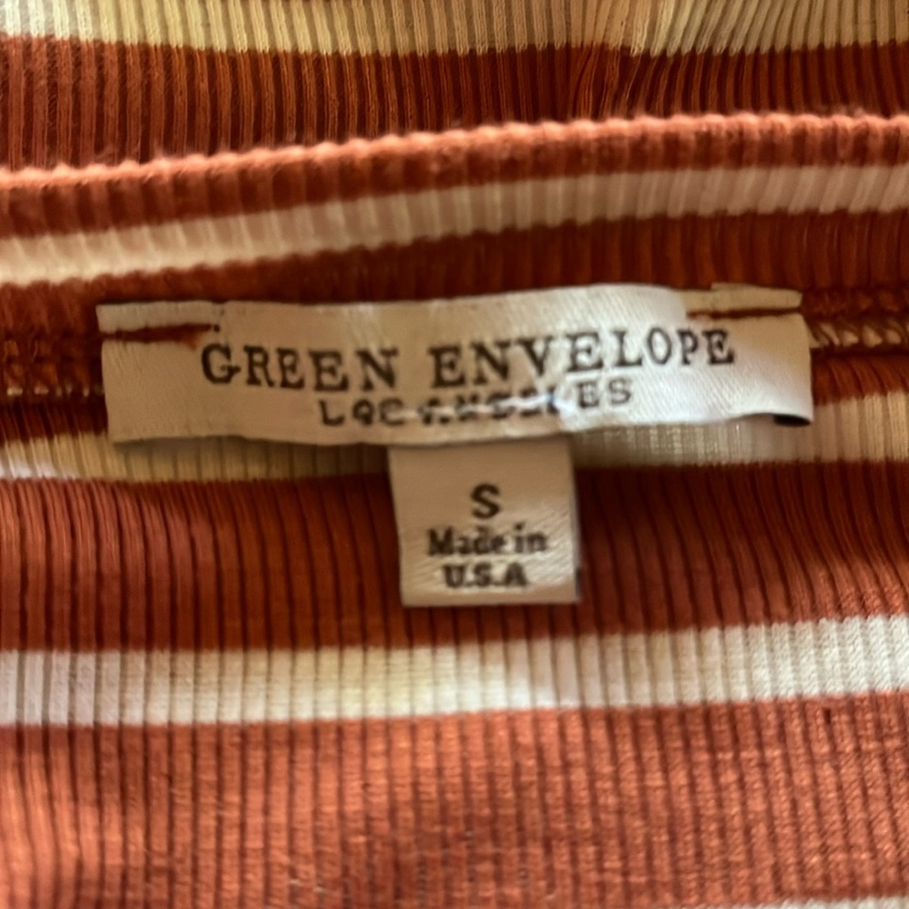 💰BOGO FREE Green Envelope Striped Knit Top - Picture 5 of 6